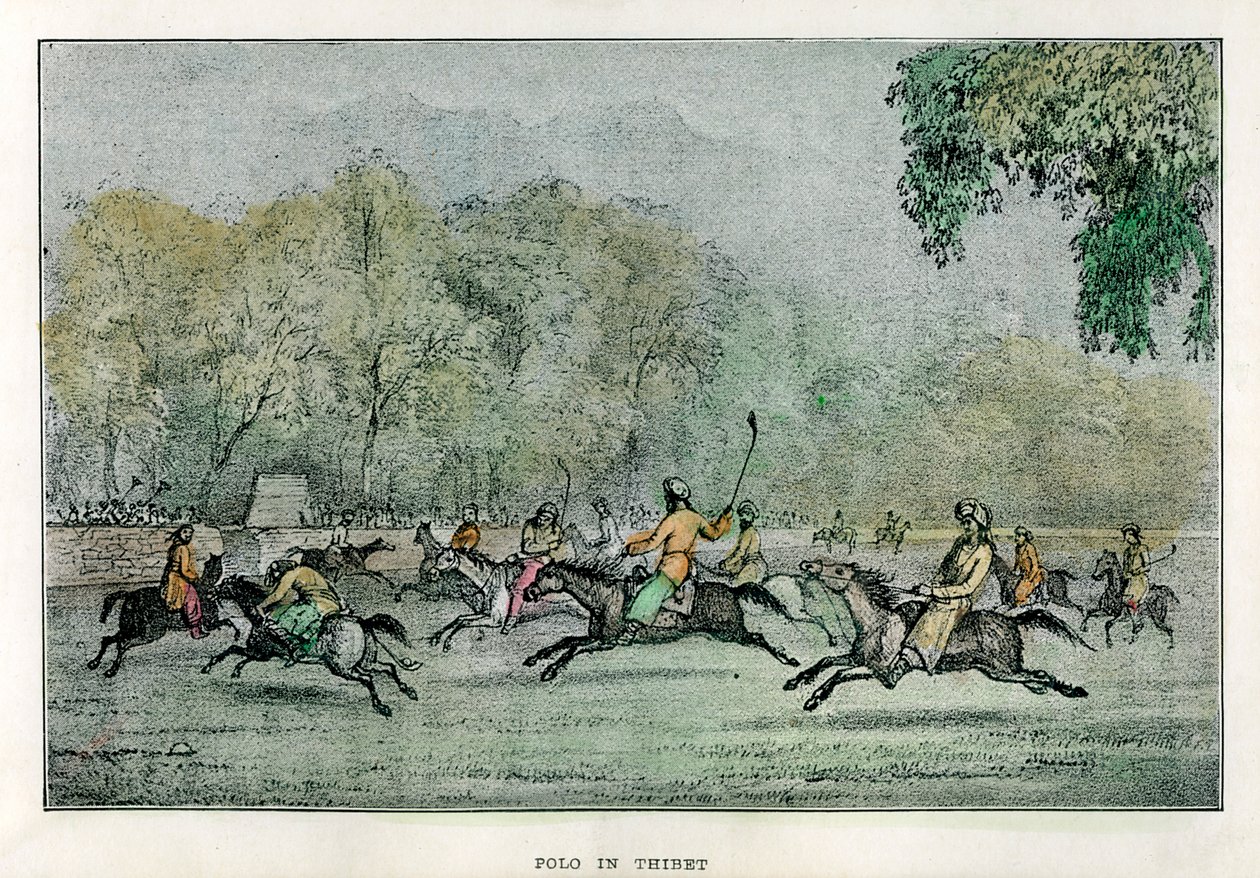 Polo i Thibet, 1800-talet av Unbekannt
