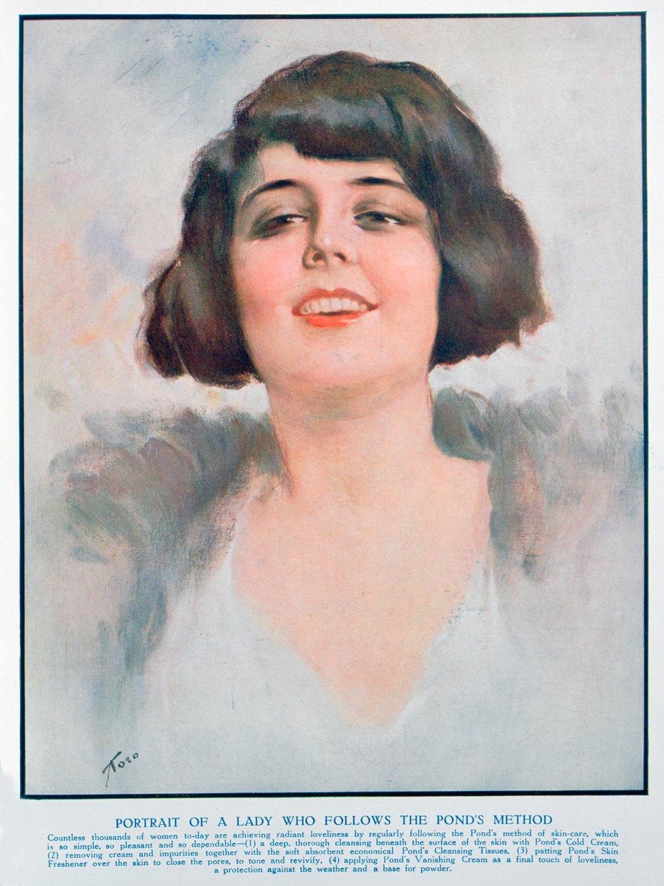 Ponds Cream-annons, 1928 av Unbekannt