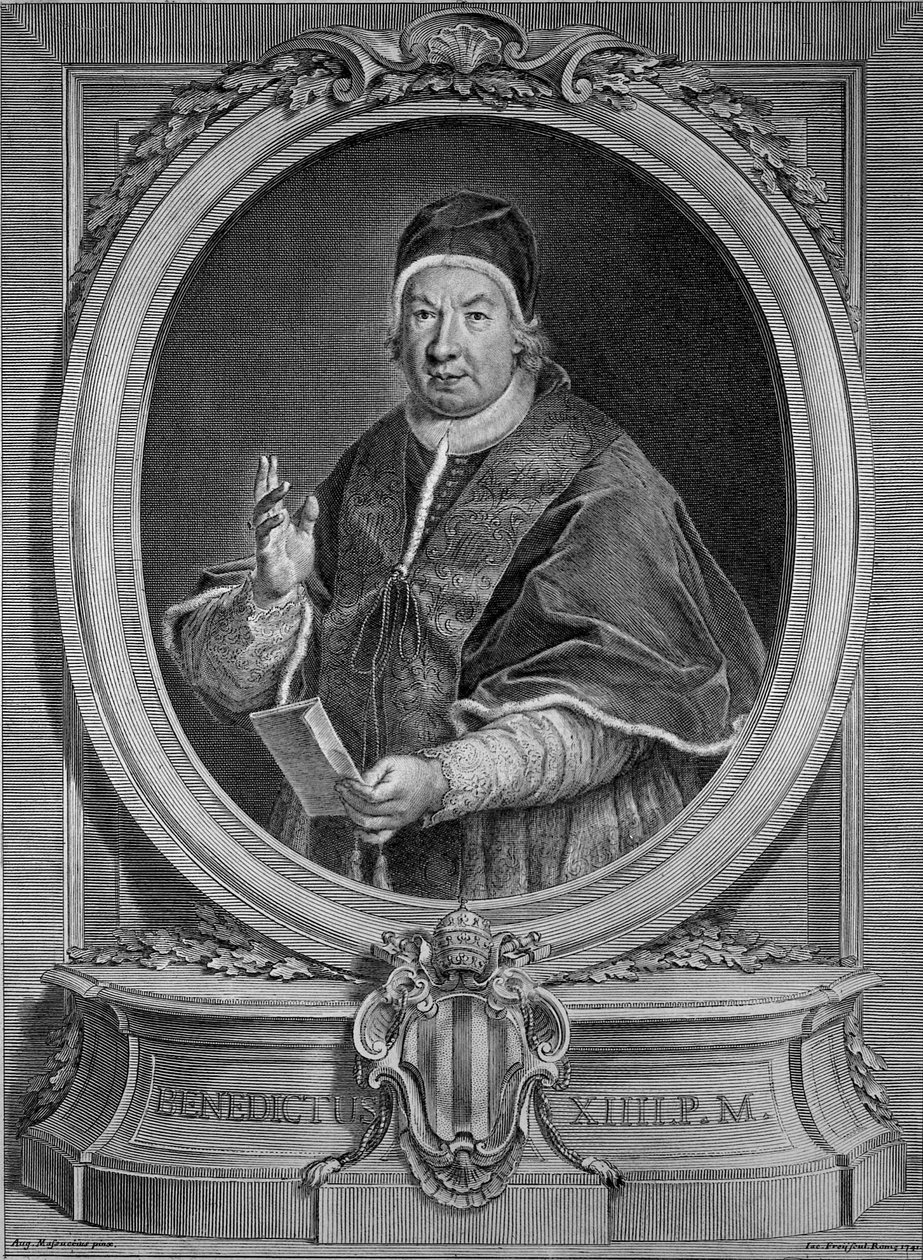 Påve Benedikt XIV (gravyr) av Unbekannt