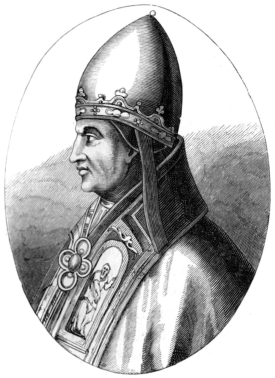 Påven Gregorius IX c1143-1241, 1849 av Unbekannt