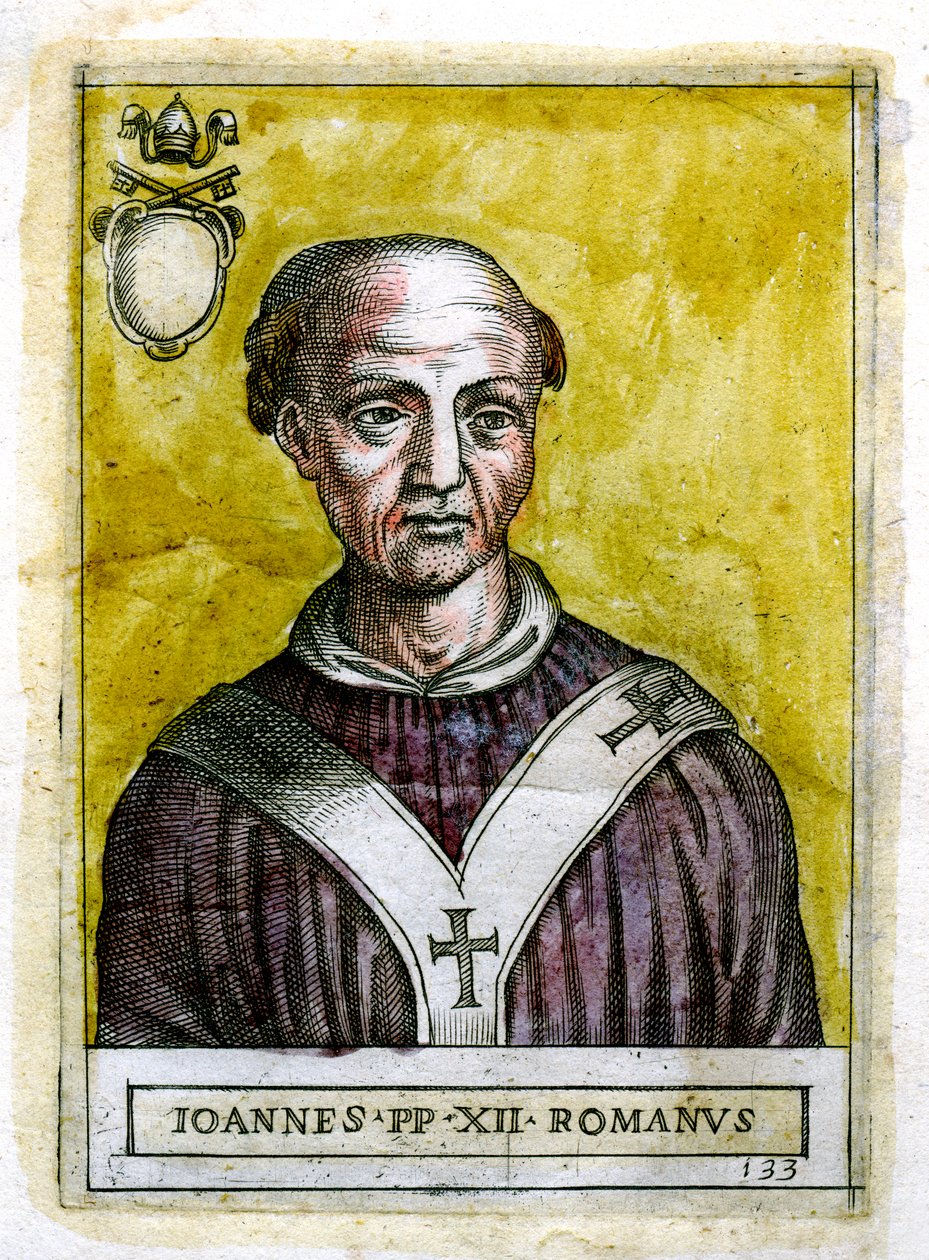 Påven Johannes XII c937-964, c1800-talet av Unbekannt