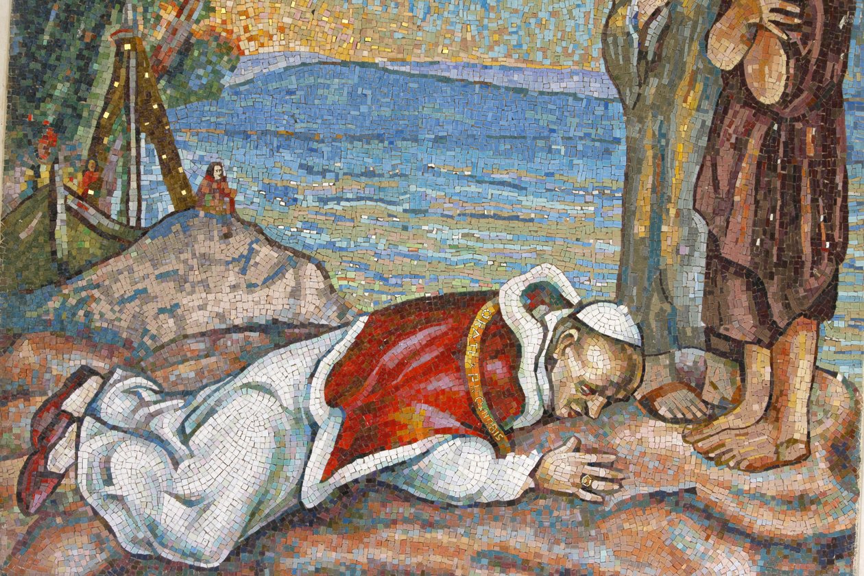 Påven Paul VI kysser det heliga landet, Israel av Unbekannt
