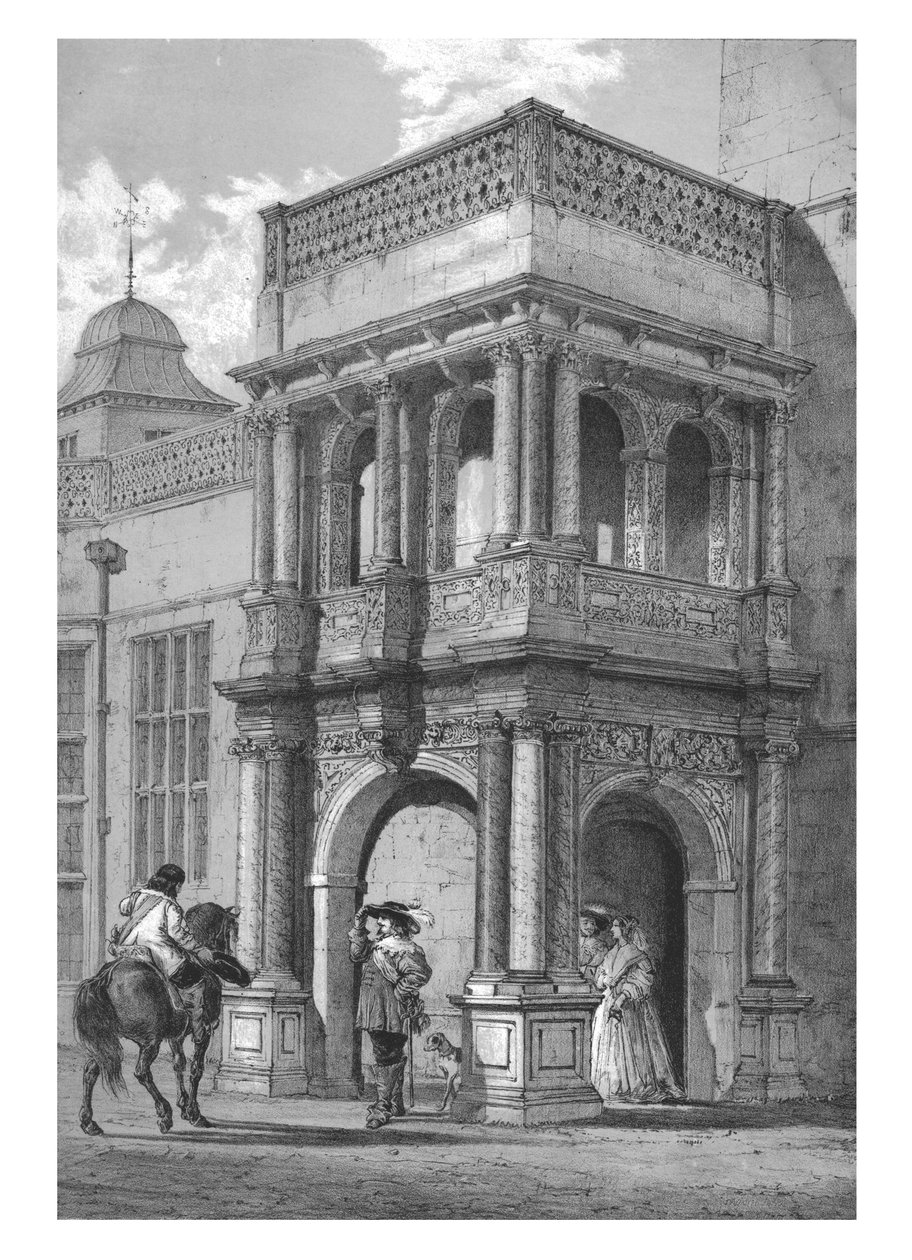 Veranda vid Audley End, Essex, c1840. av Unbekannt