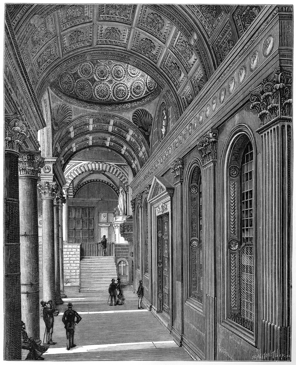 Portik av Pazzi-kapellet, klostret Santa Croce-basilikan, Florens, 1882 av Unbekannt