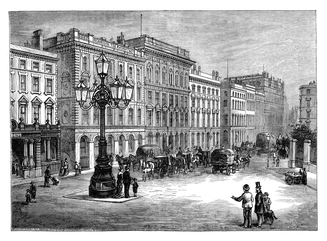 Portland Street, Manchester, sent 1800-tal av Unbekannt