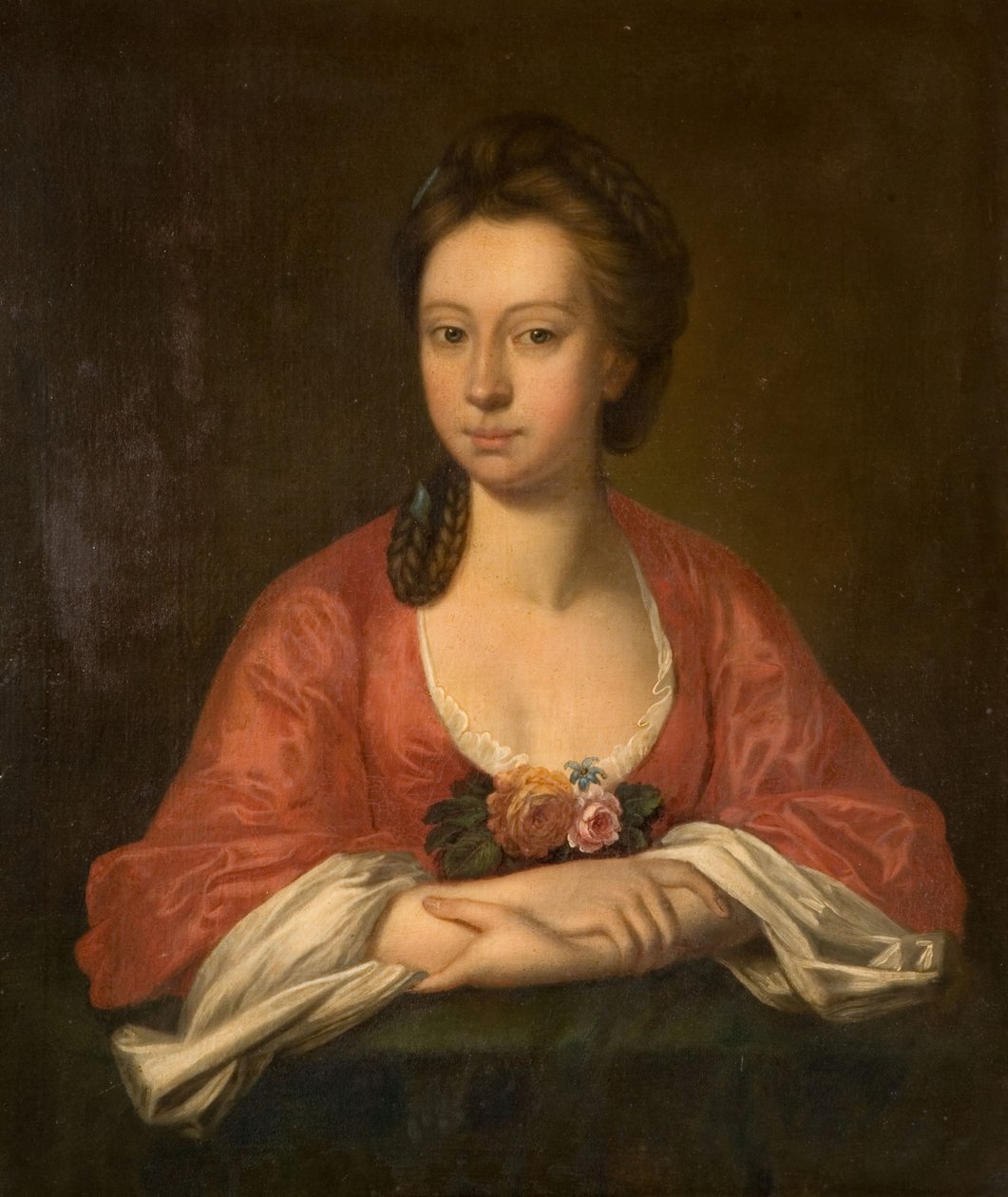 Porträtt av en kvinna, möjligen Anne Jesson, 1750-1800. av Unbekannt