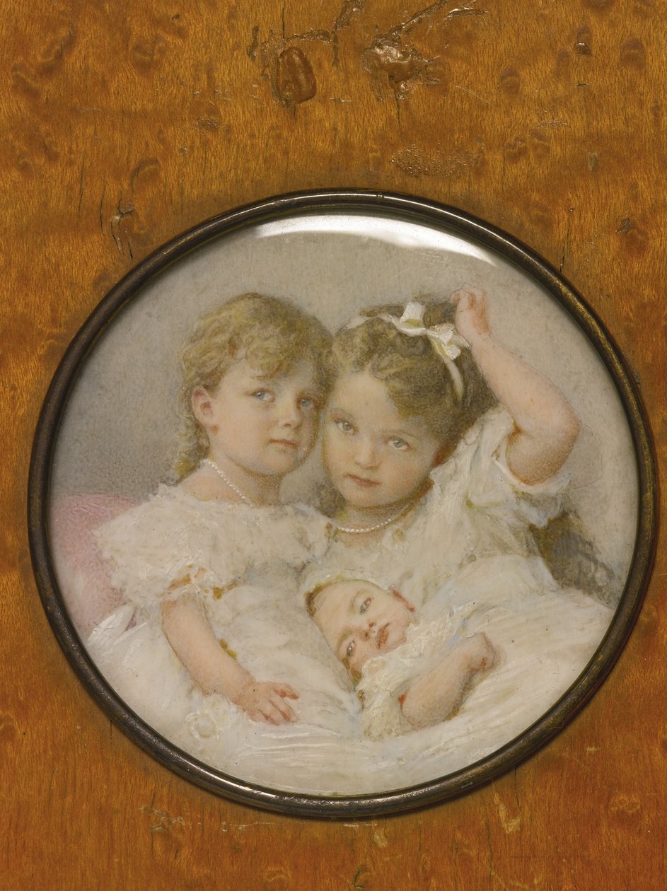 Porträttminiatyr av storhertiginnorna Olga, Tatiana och Maria av Ryssland, ca. 1900 av Unbekannt