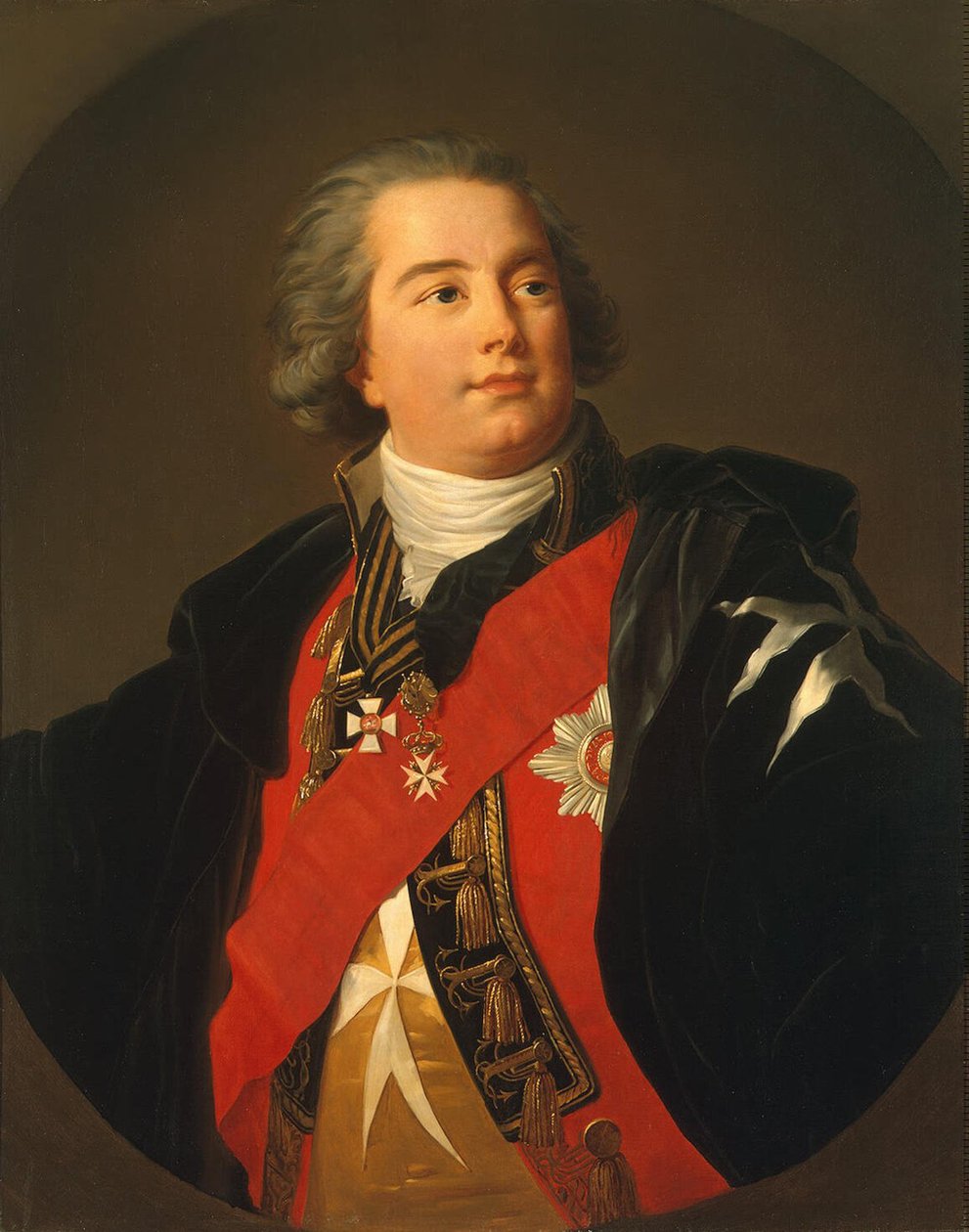 Porträtt av amiral juli Litta Giulio Renato de Litta Visconti Arese, 1800-talet av Unbekannt