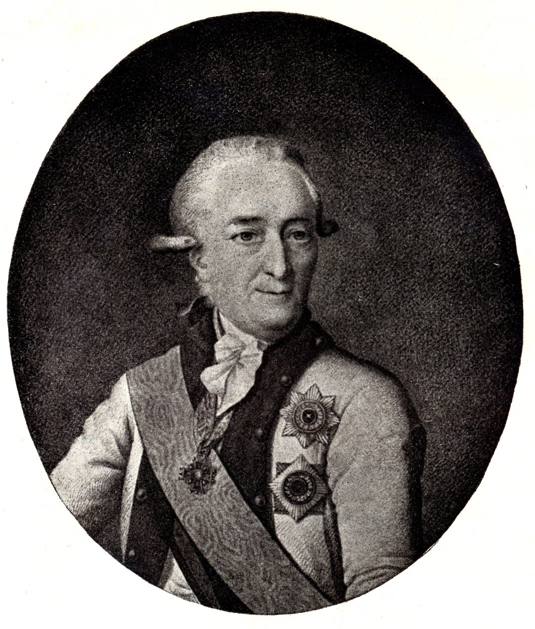 Porträtt av amiral Vasilij Chichagov 1726-1809, tidigt 1800-tal. av Unbekannt