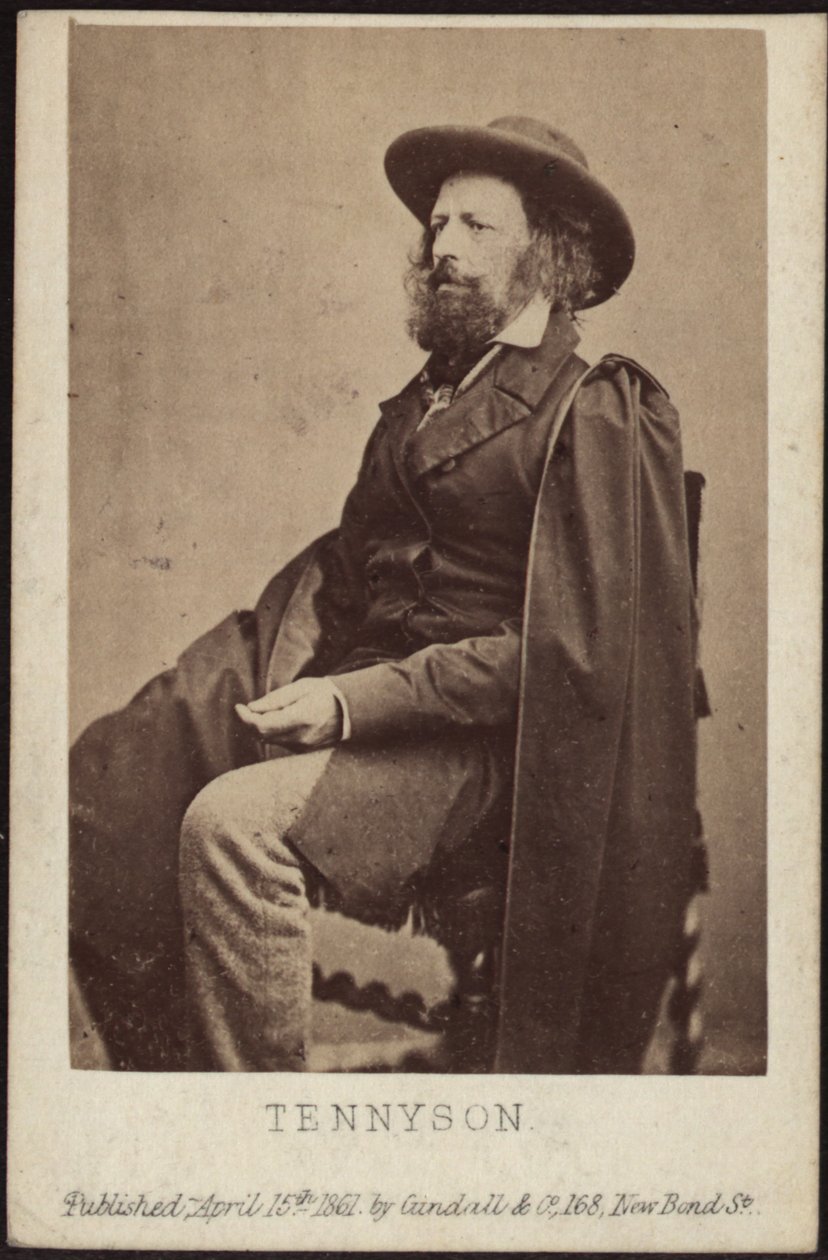 Porträtt av Alfred, Lord Tennyson 1809-1892, 1861. av Unbekannt