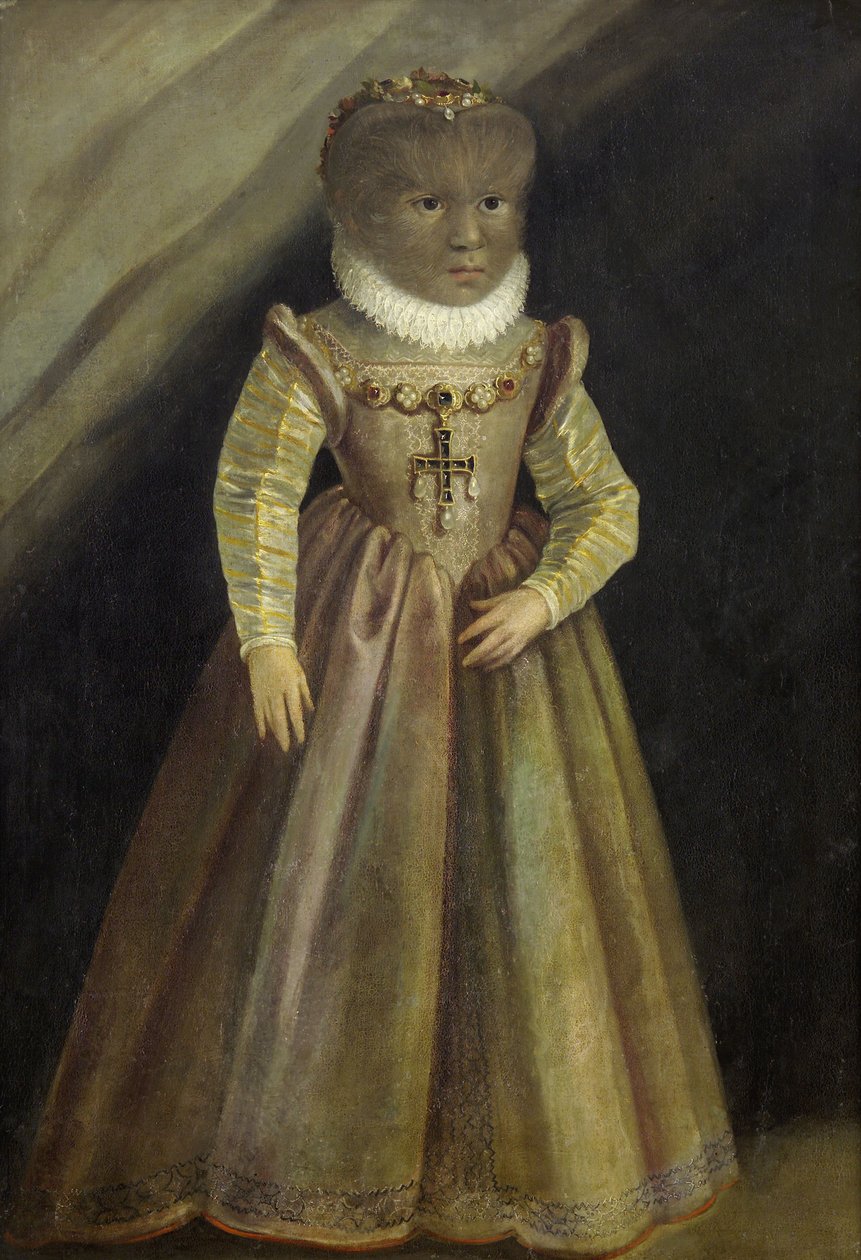 Porträtt av Antonietta Gonsalvus, ca. 1580 av Unbekannt