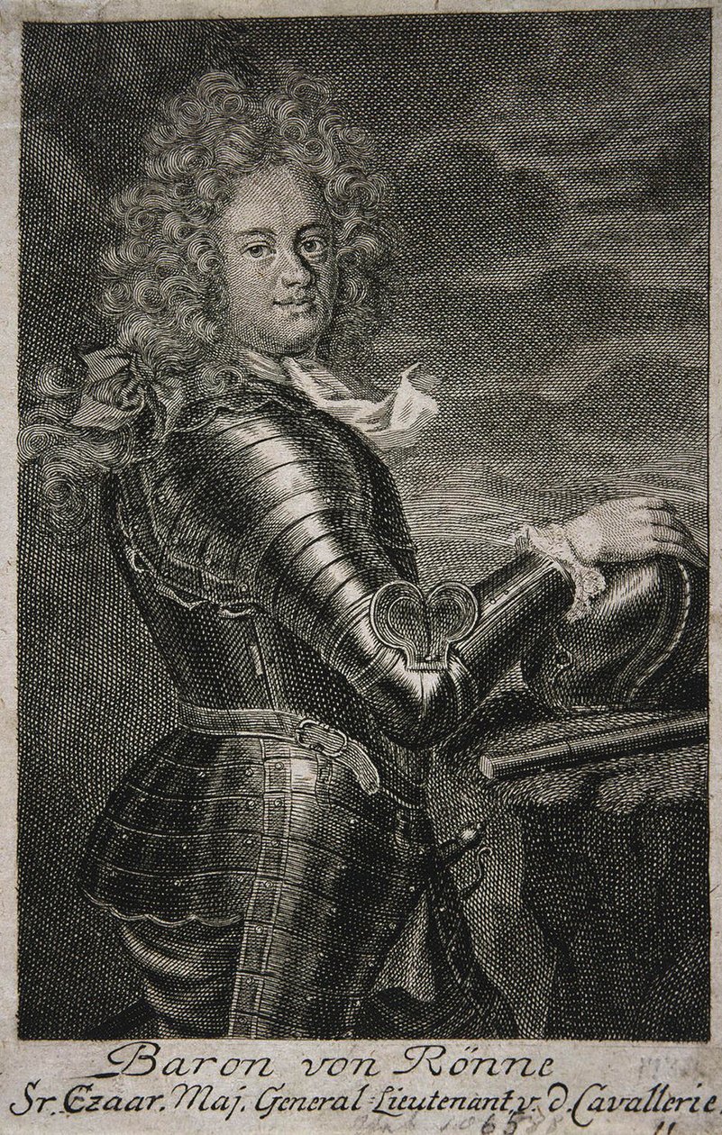 Porträtt av baron Carl Ewald von Roenne 16631716 av Unbekannt