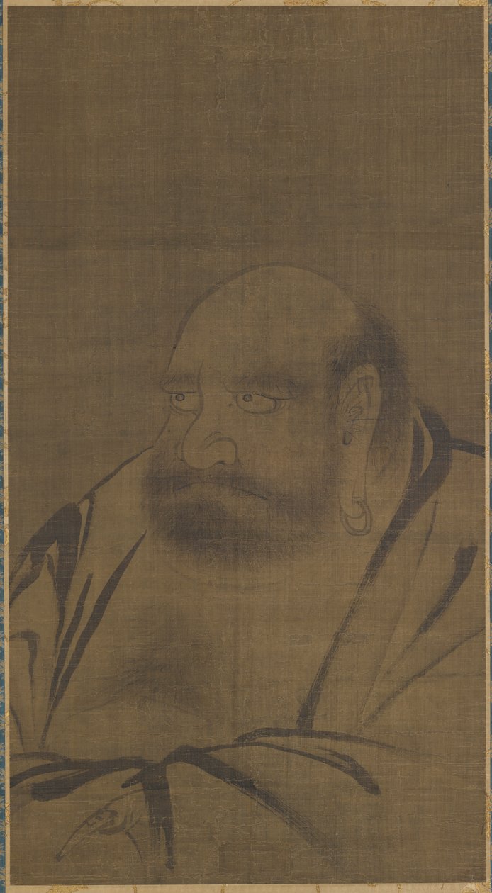 Porträtt av Bodhidharma, 1300-talet. av Unbekannt