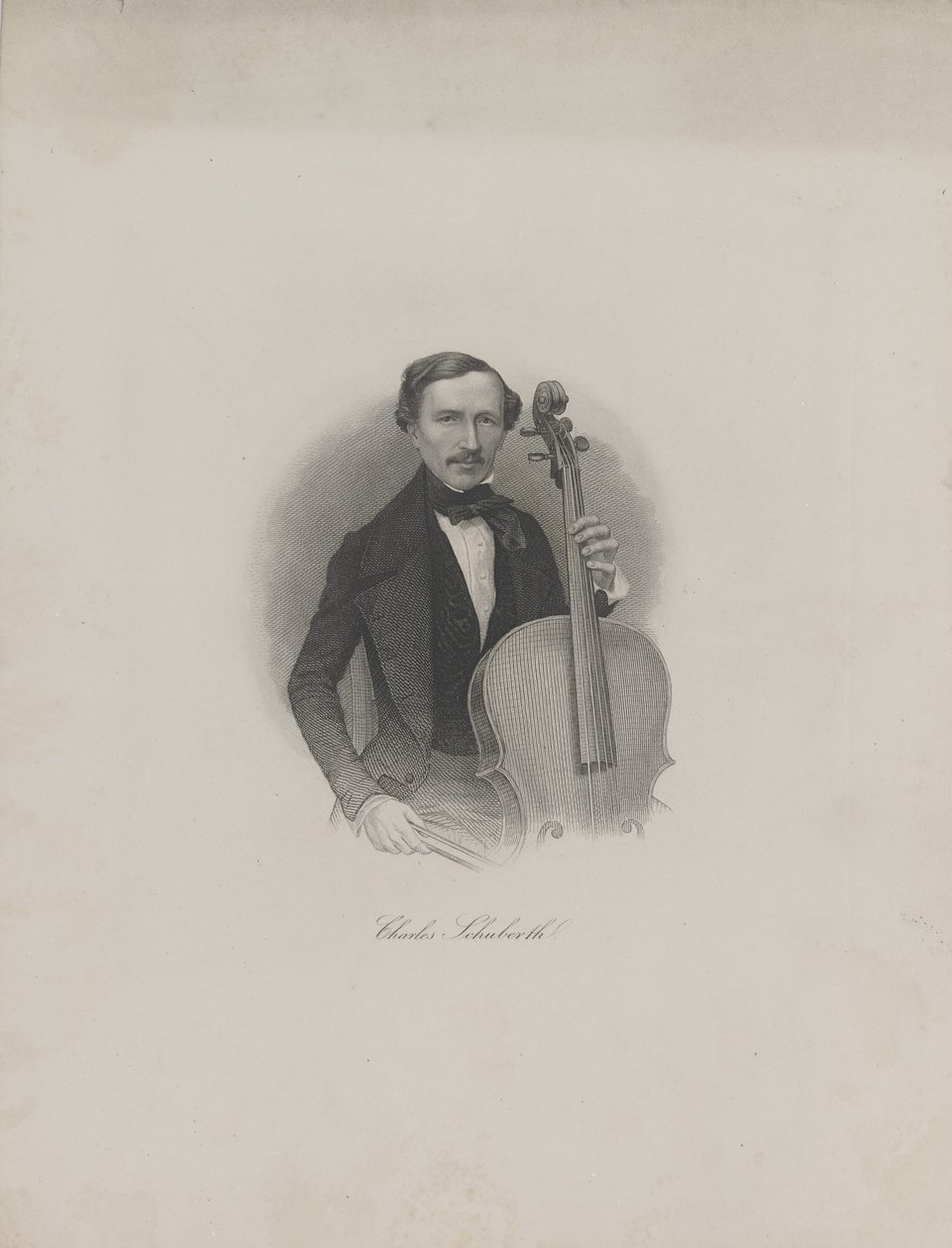 Porträtt av Carl Eduard Schuberth 1811-1863, ca. 1850. av Unbekannt