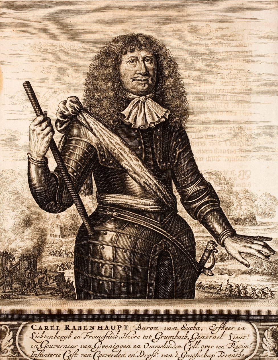 Porträtt av Carl von Rabenhaupt 1602-1675 Från: Krigsscenen, 1675. av Unbekannt