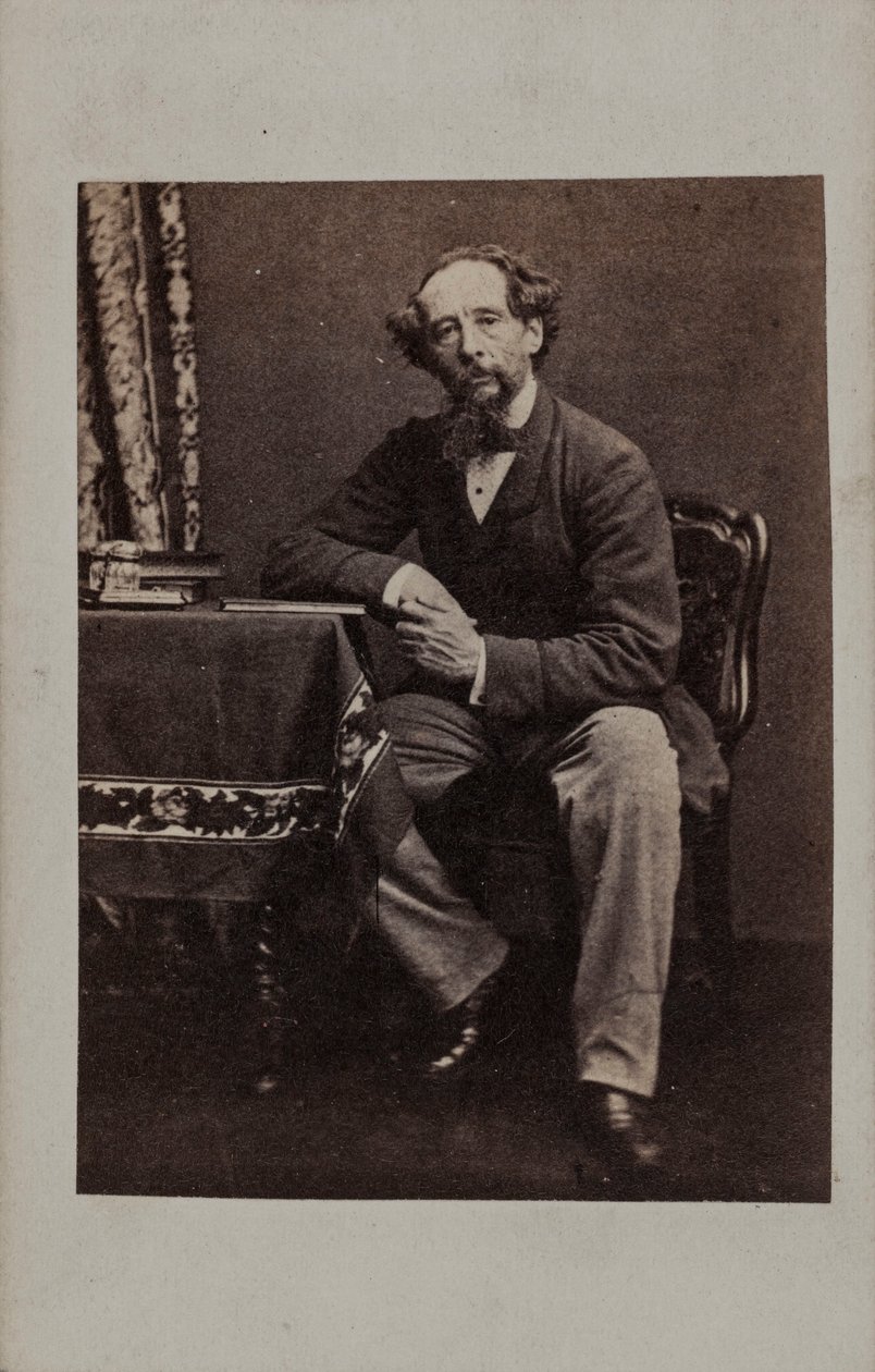 Porträtt av Charles Dickens 1812-1870, 1860-talet. av Unbekannt