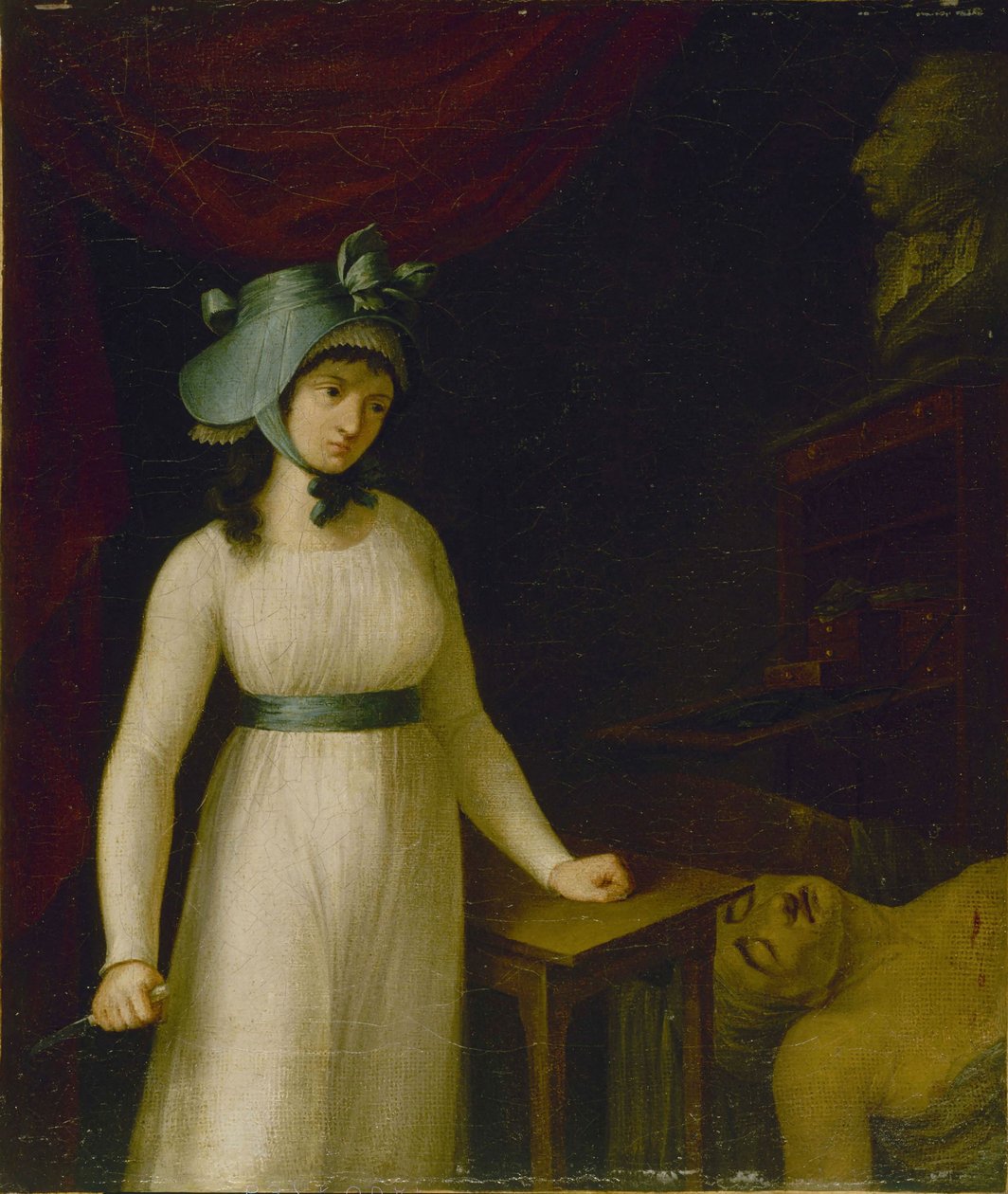 Porträtt av Charlotte Corday 1768-1793, mellan 1793 och 1798. av Unbekannt