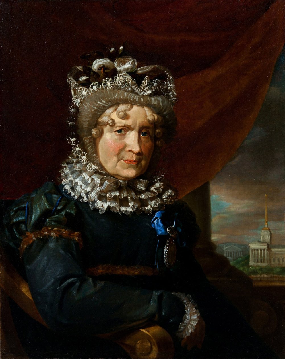 Porträtt av Charlotte von Lieven, född von Gaugreben 1743-1828, 1831. av Unbekannt