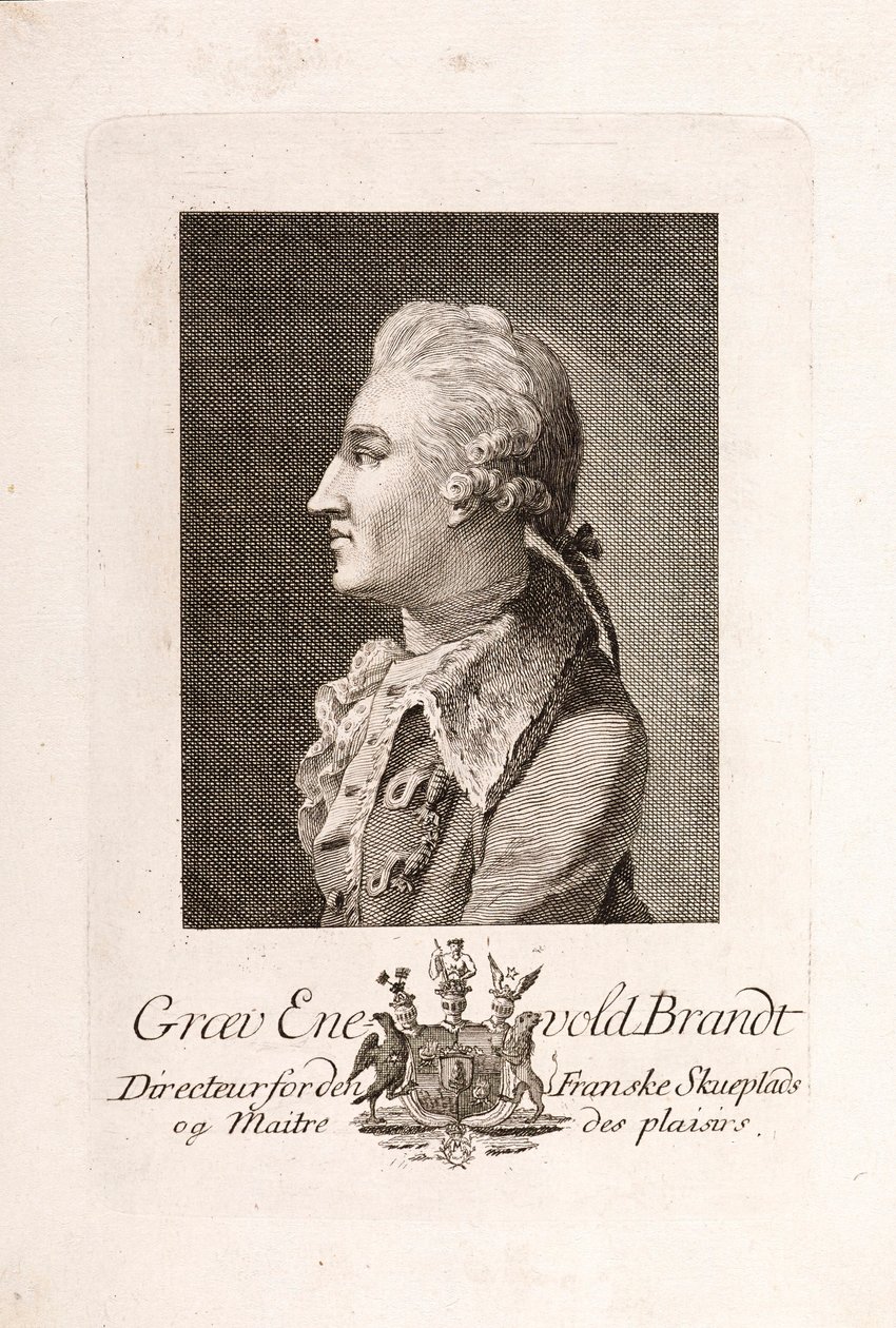 Porträtt av greve Enevold Brandt 1738-1772. av Unbekannt