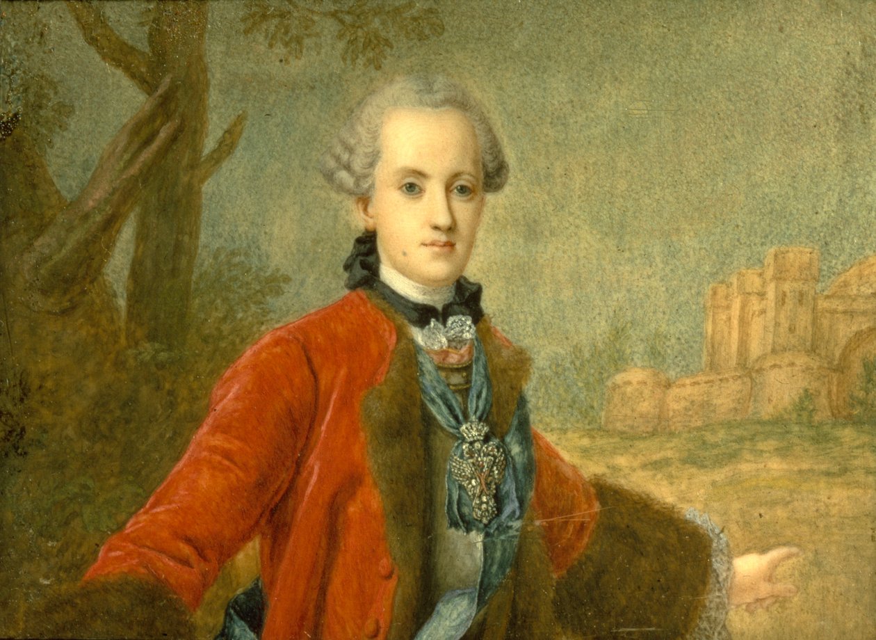 Porträtt av greve Kirill Razumovsky 1728-1803, Ukrainas sista hetman, mitten av 1700-talet. av Unbekannt