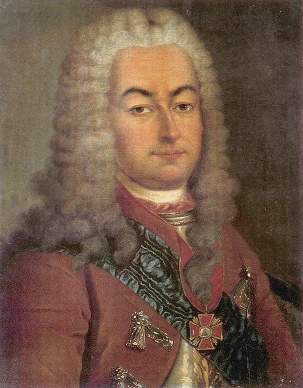 Porträtt av greve Semyon Andreyevich Saltykov 1672-1742, 1700-talet av Unbekannt
