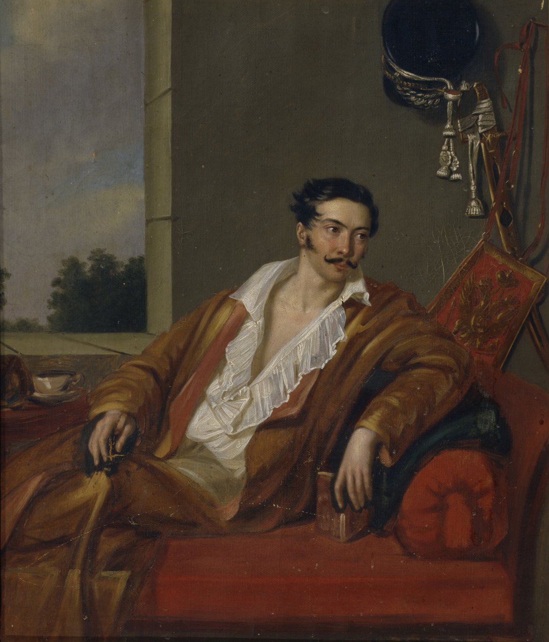 Porträtt av greve Vasily Fyodorovich Gagarin, ca. 1810 av Unbekannt