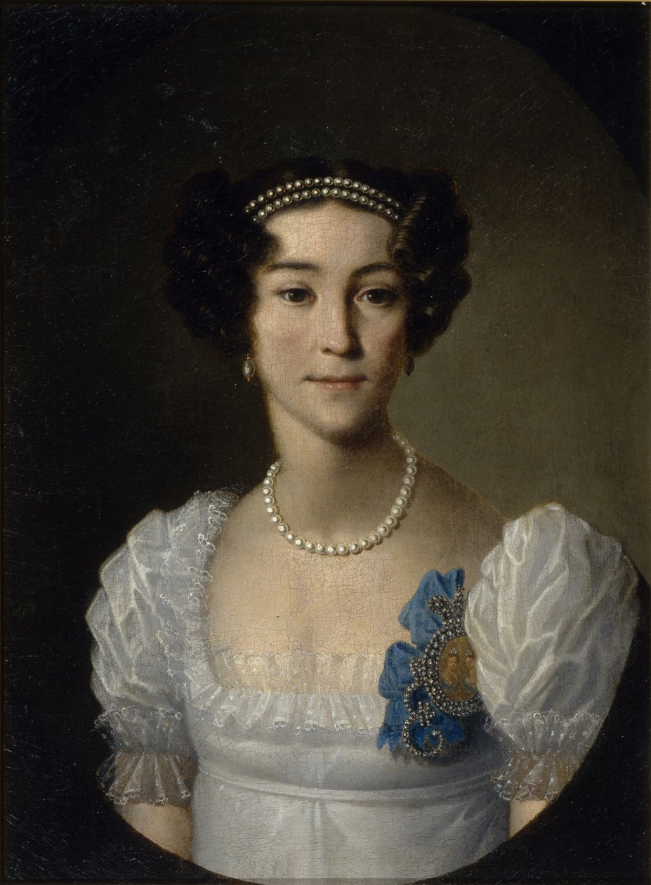 Porträtt av grevinnan Anna Alexeyevna Orlova av Chesma 1785-1848, tidigt 1800-tal. av Unbekannt