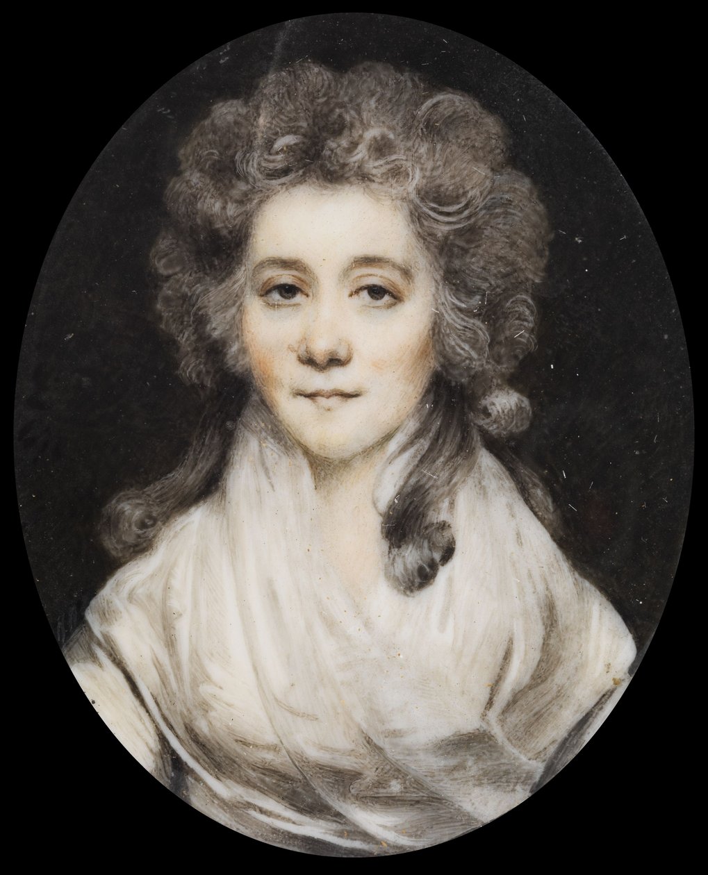 Porträtt av grevinnan Anna Evgenyevna Obolenskaya 1778-1810, sent 1700-tal. av Unbekannt