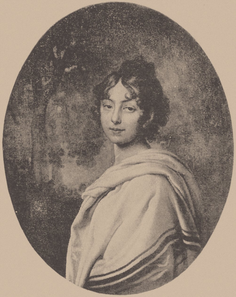 Porträtt av grevinnan Maria Pavlovna von Pahlen, född Skavronskaya, ca. 1810 av Unbekannt