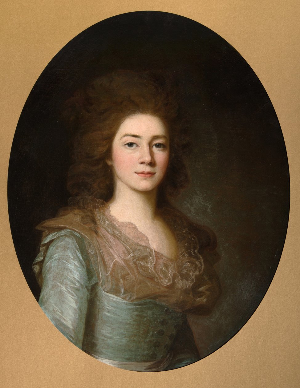 Porträtt av grevinnan Varvara Ivanovna Golitsyna -1804, född Shipova, 1790-talet av Unbekannt
