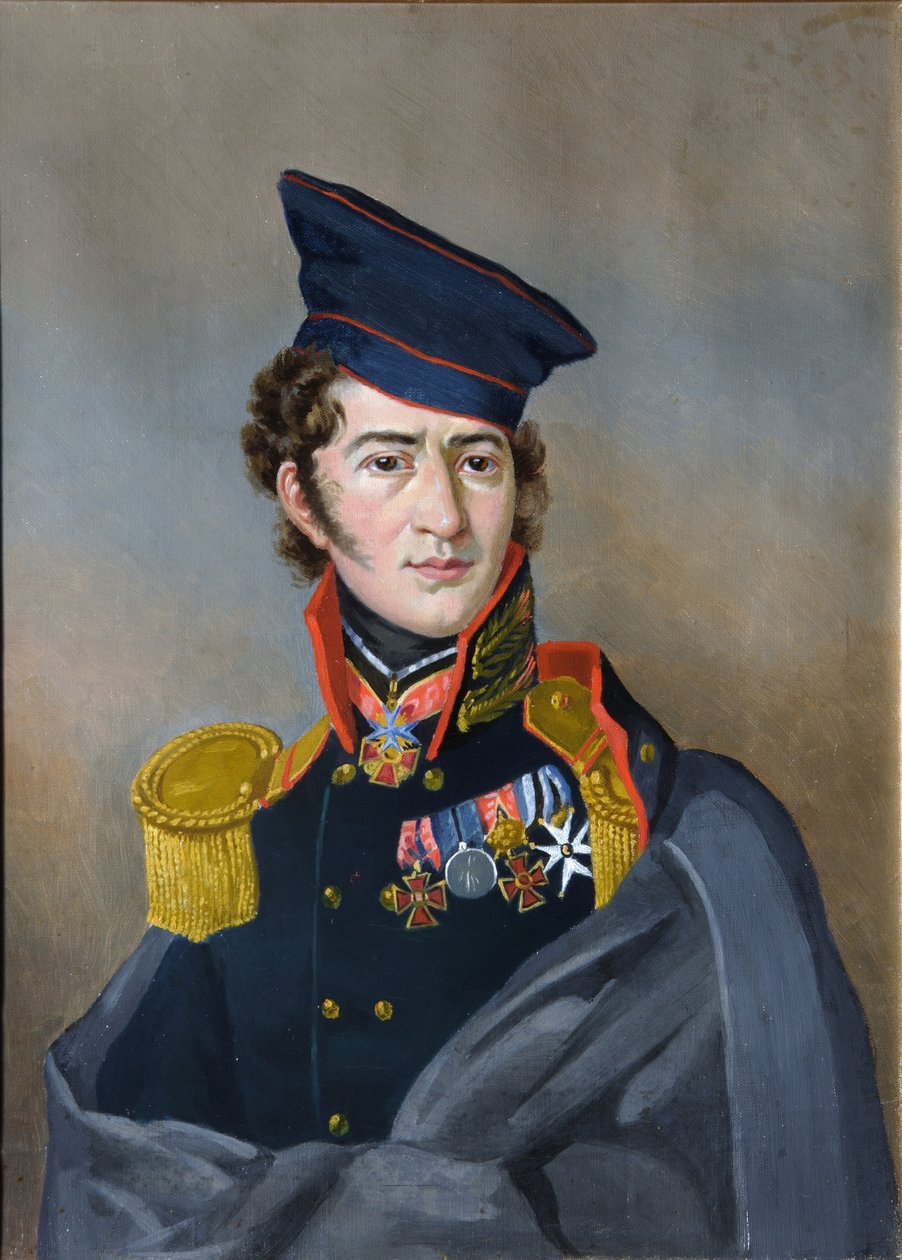 Porträtt av Dmitrij Aleksejevitj Stolypin 1785-1826, tidigt 1800-tal. av Unbekannt