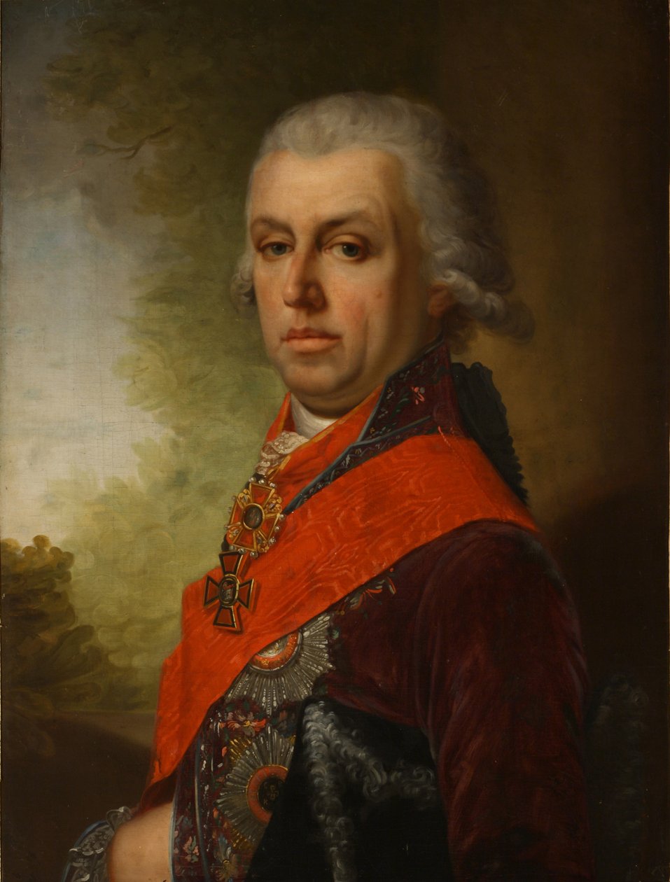 Porträtt av Dmitri Prokofjevitj Trosjtjinskij 1754-1829, 1800-talet av Unbekannt