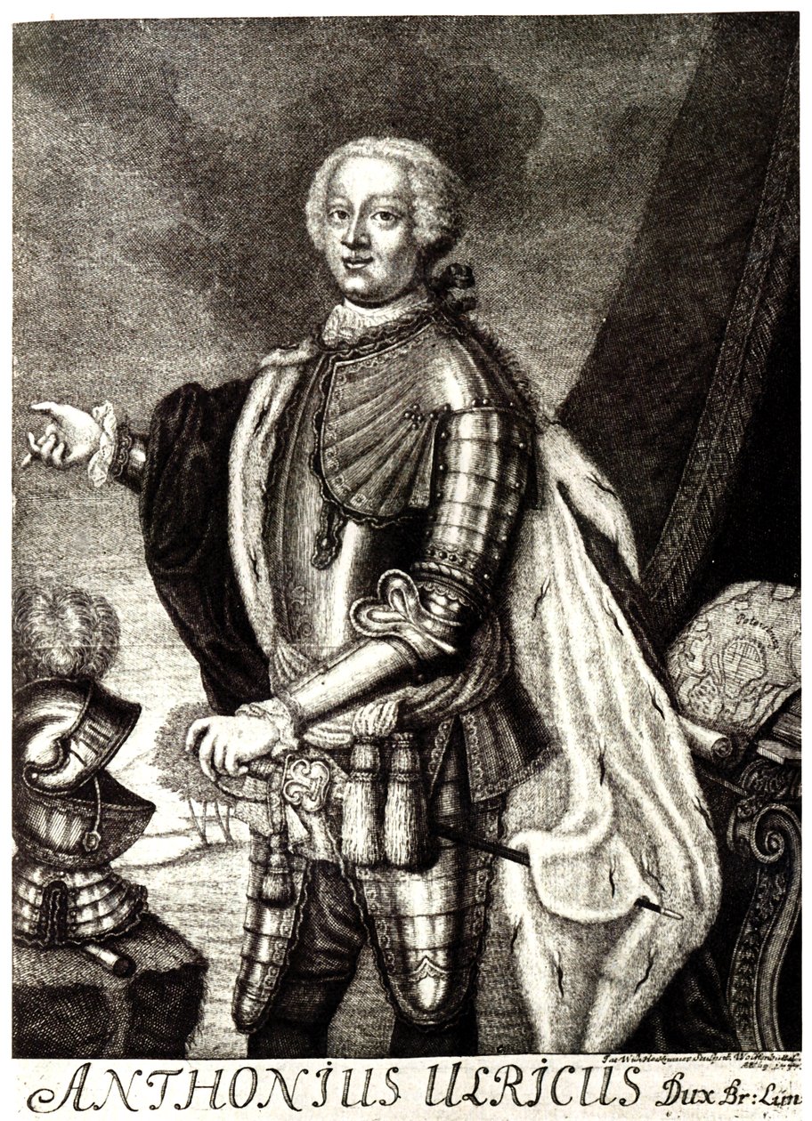 Porträtt av hertig Anthony Ulrich av Brunswick 1714-1774 av Unbekannt