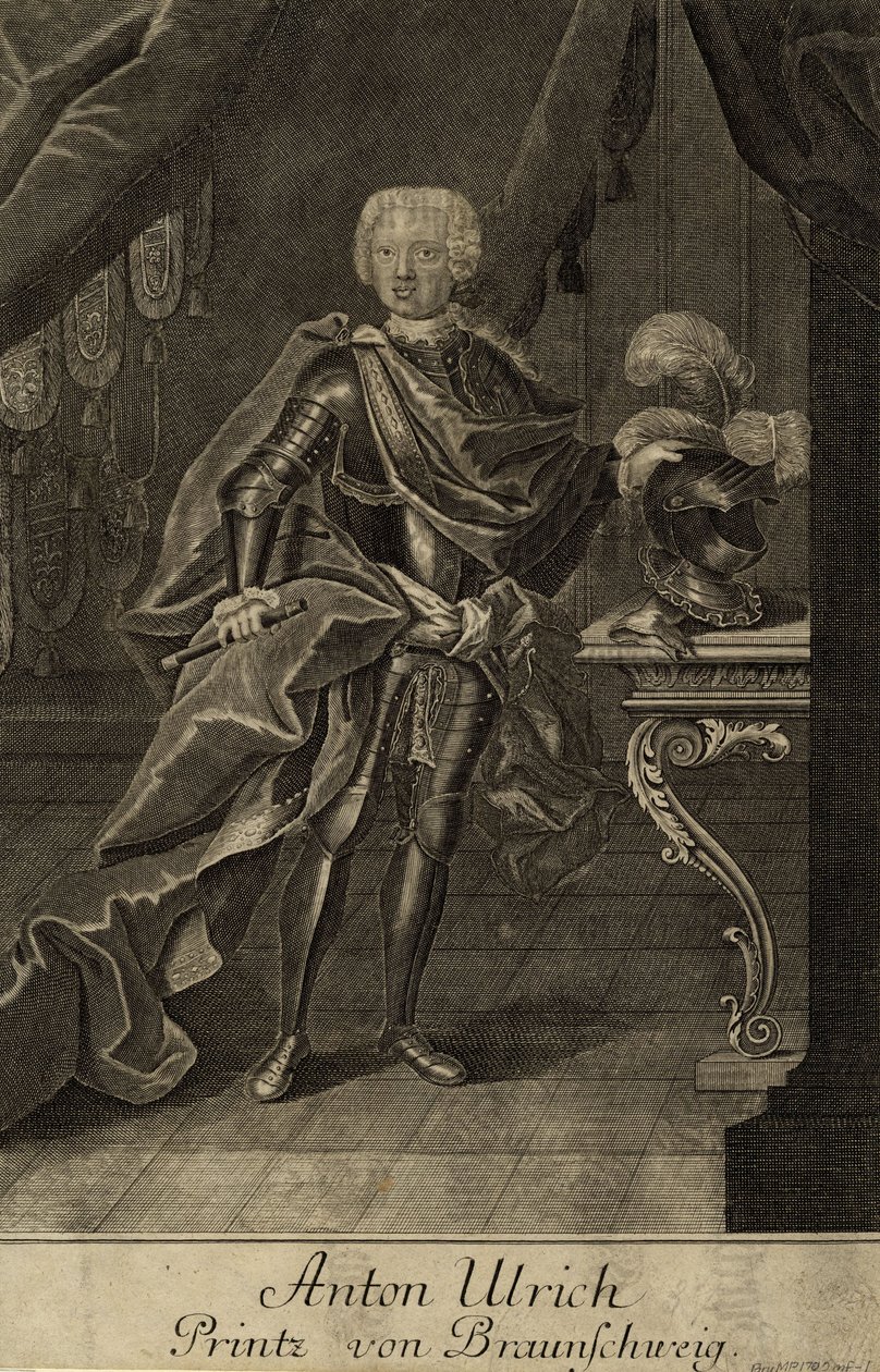 Porträtt av hertig Anthony Ulrich av Brunswick 1714-1774, um 1700 av Unbekannt