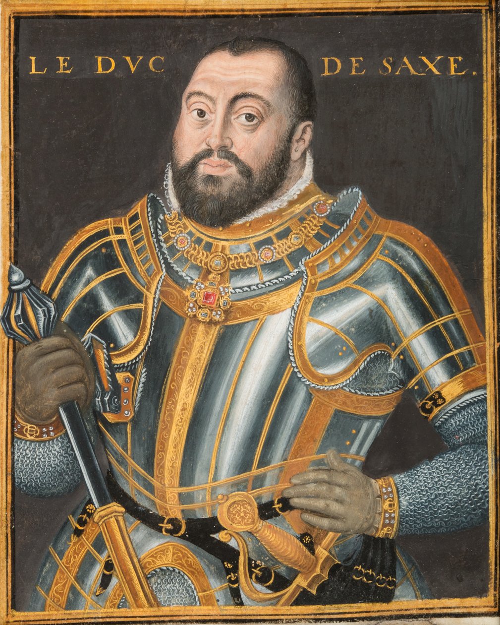 Porträtt av hertig Johann Friedrich I 1503-1554, kurfurst av Sachsen, ca. 1550. av Unbekannt