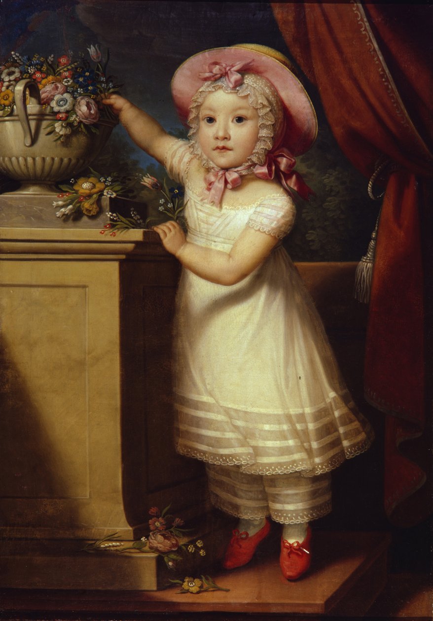 Porträtt av Ekaterina Dmitrievna Obreskova 1822-1874, ca 1825 av Unbekannt