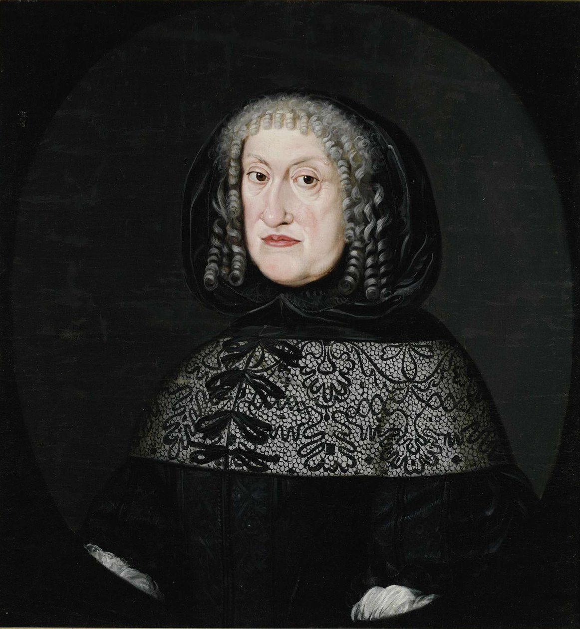 Porträtt av Eleanor av Anhalt-Zerbst, hertiginna av Schleswig-Holstein-Sønderburg-Norburg 1608-1681, av Unbekannt