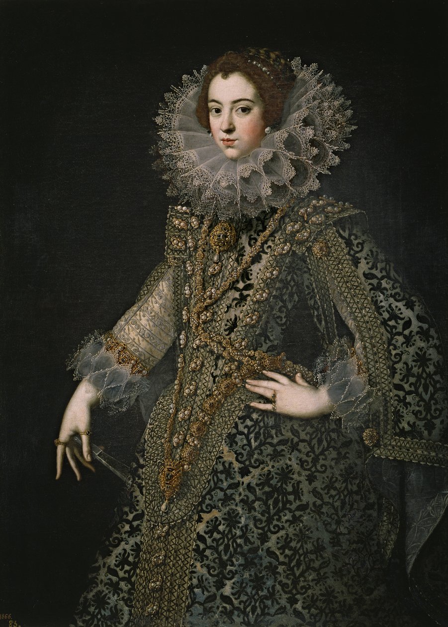 Porträtt av Elisabeth av Frankrike 1602-1644, drottning gemål av Spanien, ca. 1620 av Unbekannt
