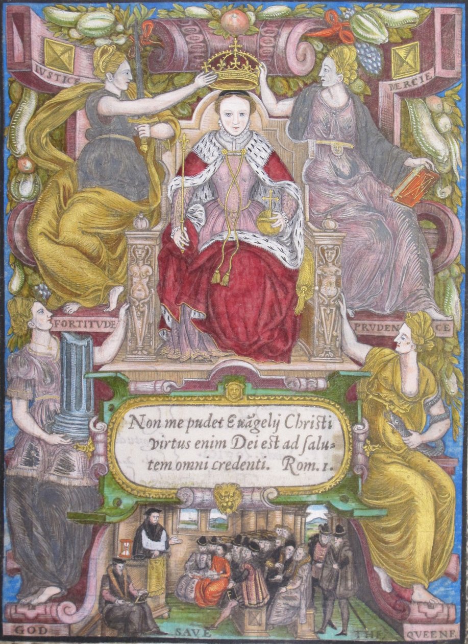 Porträtt av Elizabeth I av England med krona, 1572 av Unbekannt