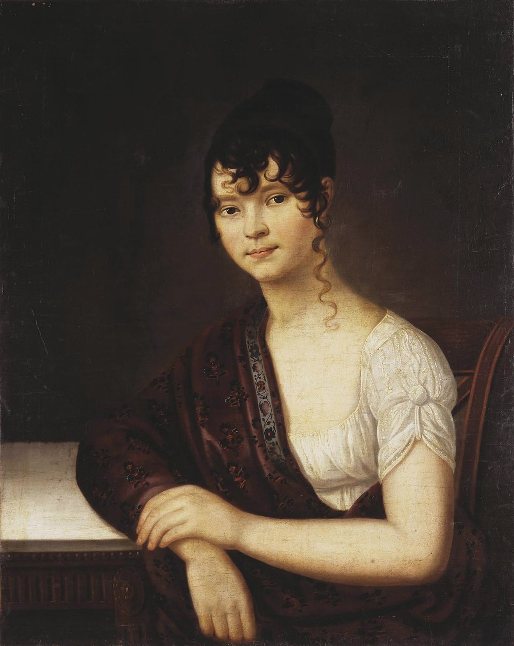 Porträtt av Elizaveta Ivanovna Ogaryova 1784-1815, 1800-talet av Unbekannt