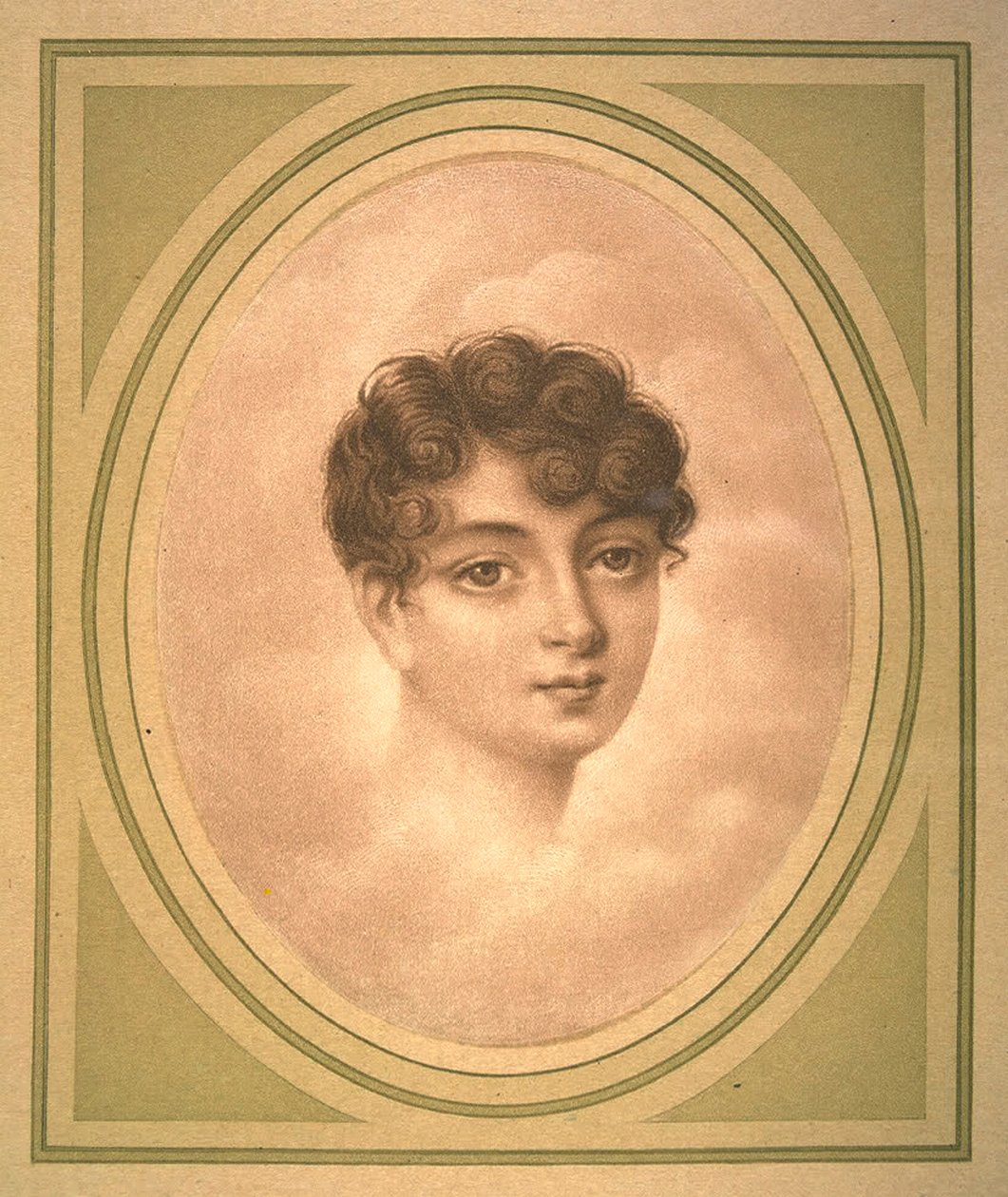 Porträtt av Eléonore Denuelle de La Plaigne 1787-1868, tidigt 1800-tal. av Unbekannt