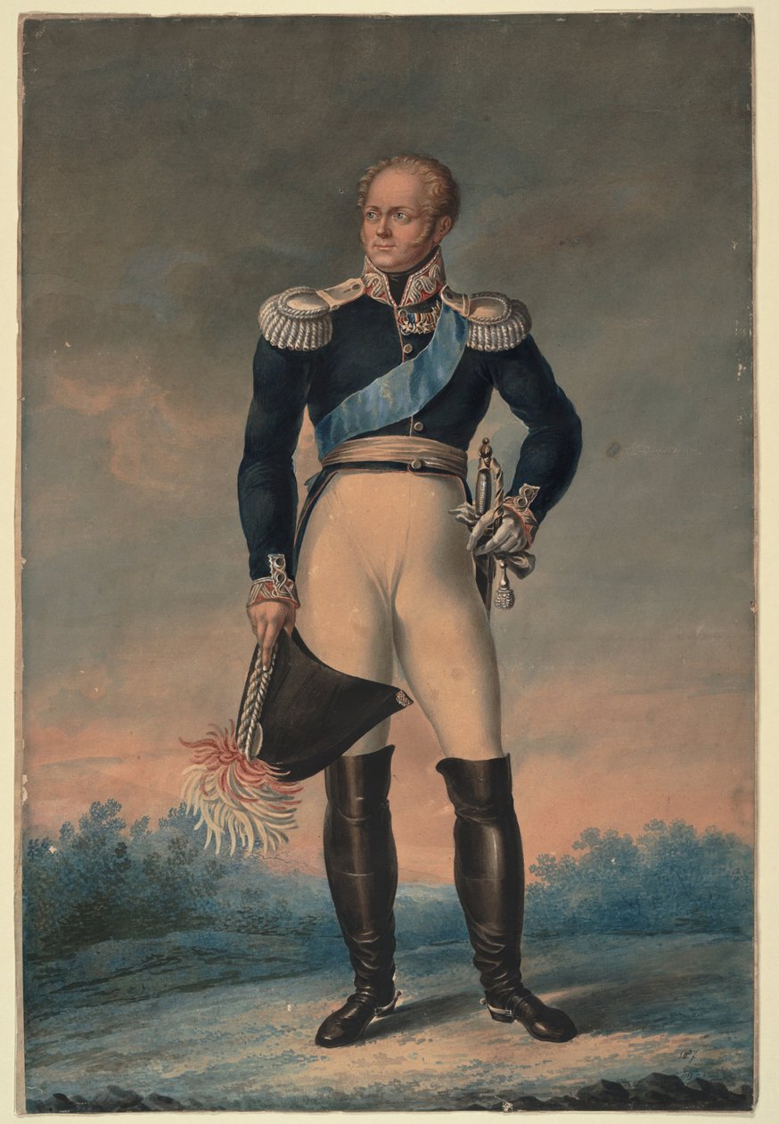 Porträtt av kejsar Alexander I 1777-1825, 1819 av Unbekannt