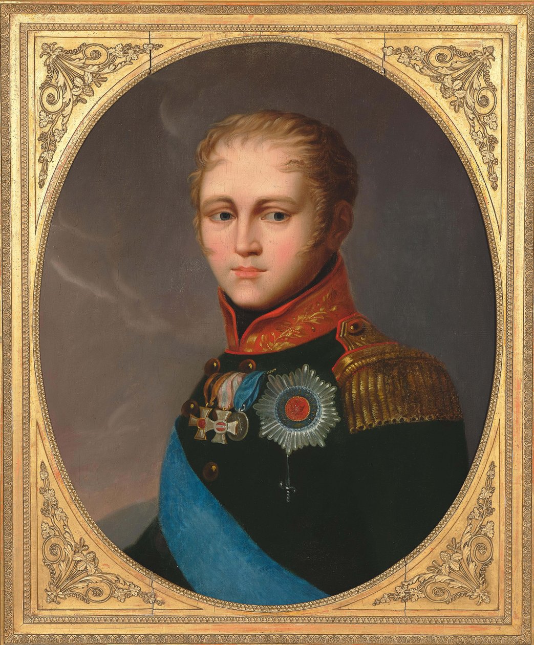 Porträtt av kejsar Alexander I 1777-1825, ca. 1810. av Unbekannt