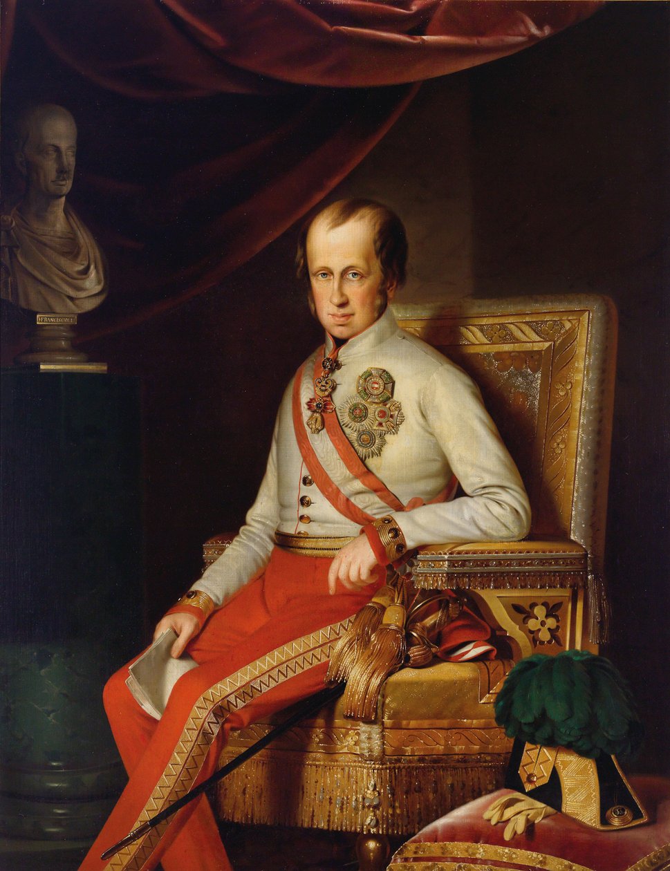 Porträtt av kejsar Ferdinand I av Österrike 1793-1875, ca. 1840. av Unbekannt