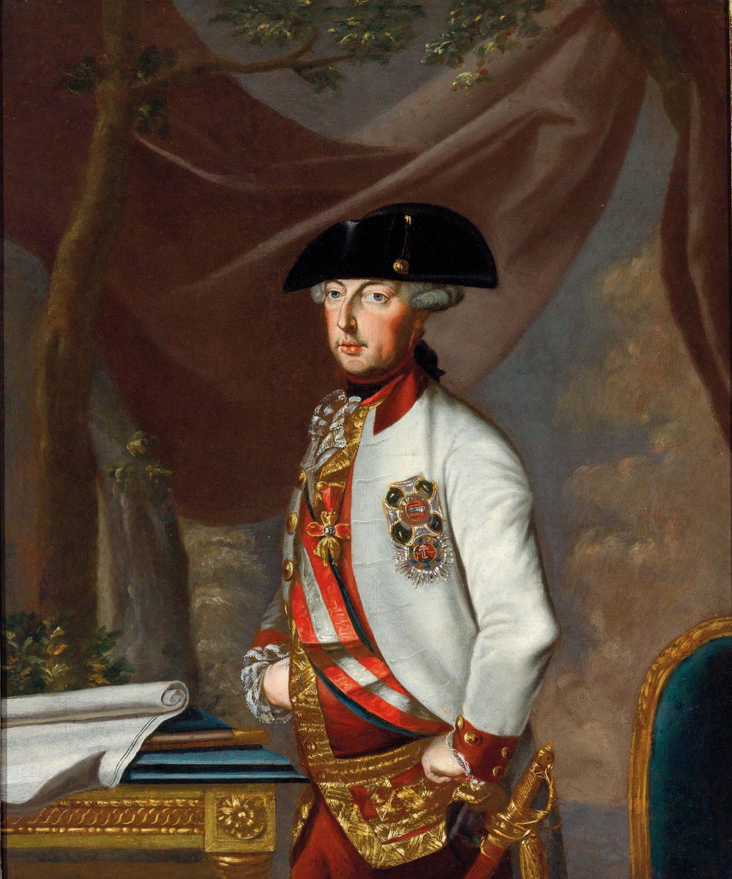 Porträtt av kejsar Josef II 1741-1790, ca 1770. av Unbekannt
