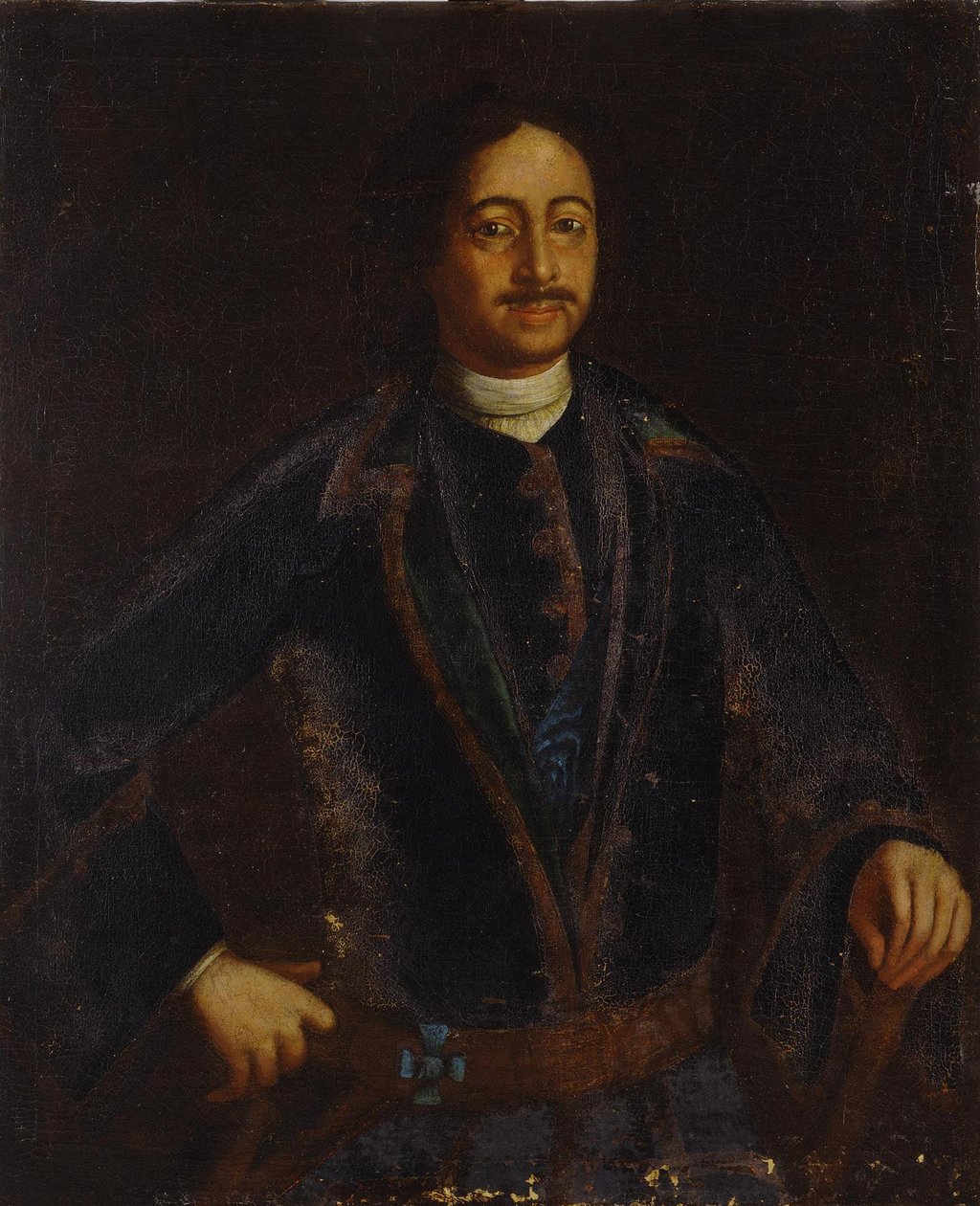 Porträtt av kejsar Peter I den store 1672-1725, tidigt 1700-tal av Unbekannt