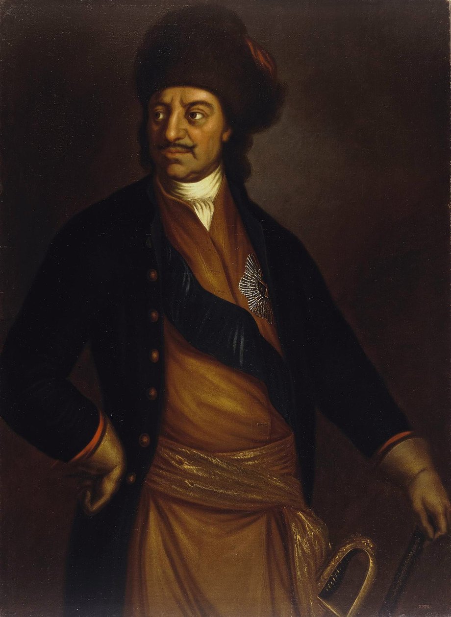 Porträtt av kejsar Peter I den store 1672-1725, första tredjedelen av 1700-talet av Unbekannt