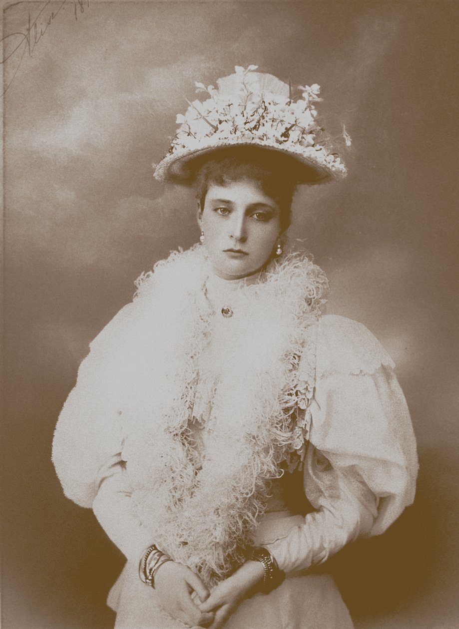 Porträtt av kejsarinnan Alexandra Fyodorovna, hustru till tsar Nicholas II av Ryssland 1872-1918 av Unbekannt