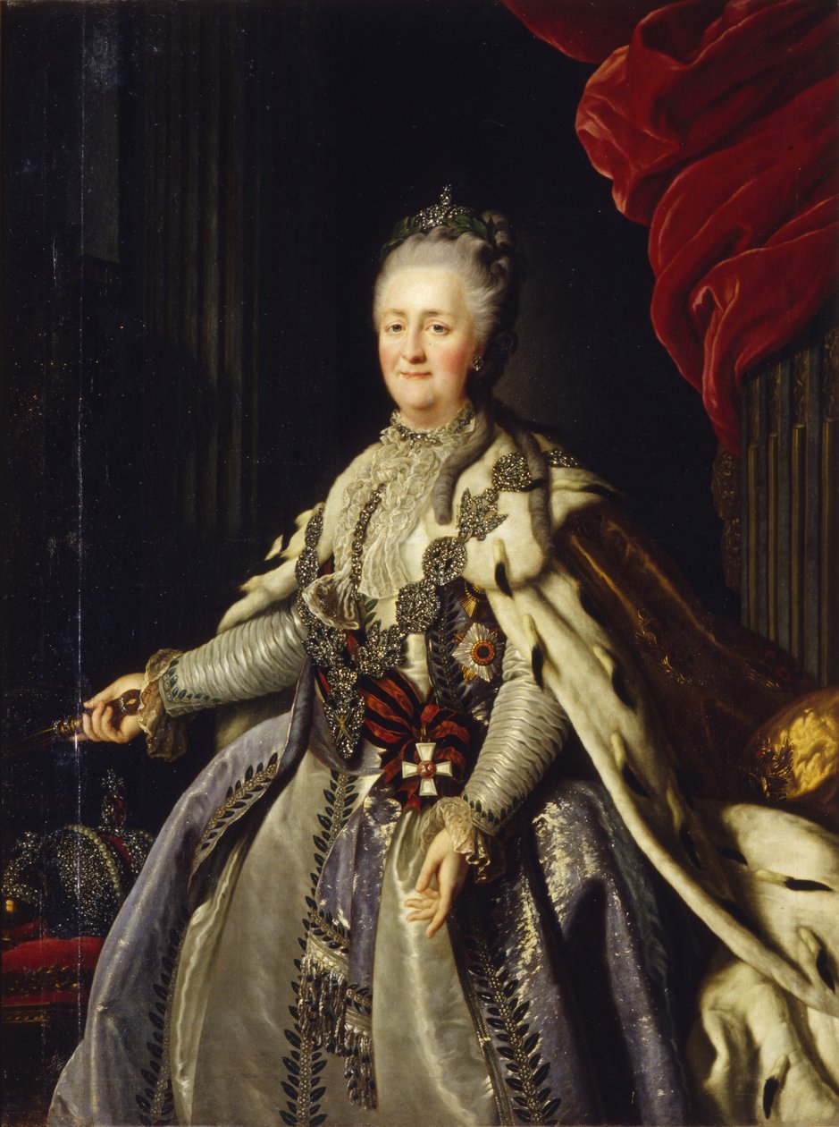 Porträtt av kejsarinnan Katarina II 1729-1796 av Unbekannt