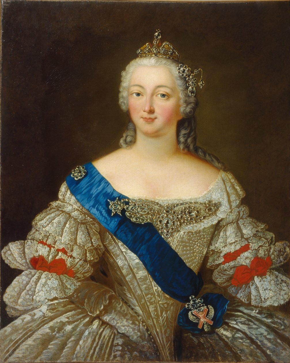 Porträtt av kejsarinnan Elisabeth Petrovna 1709-1762, 1740-talet av Unbekannt